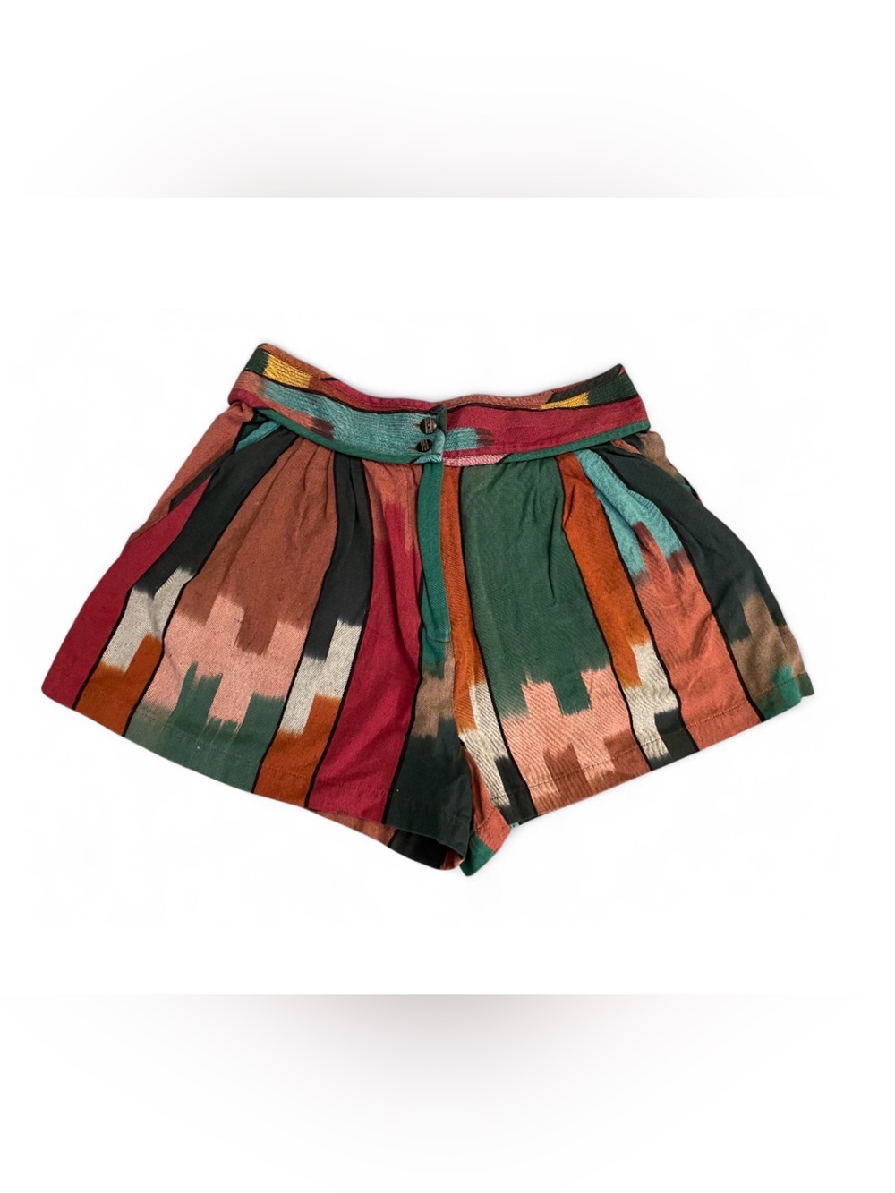 Ulla Johnson Marjani Pleated Multi-Color Shorts Womens Size 10